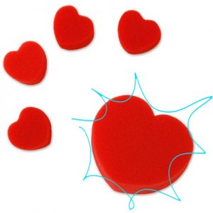 CORAZONES DE ESPONJAS